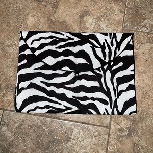 Zebra print lingerie bag